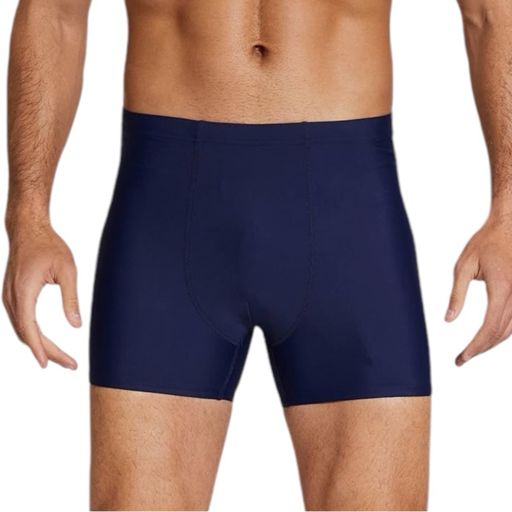 DEVOROPA men’s navy blue swim jammer drawstring front swim shorts trunks XL NWT